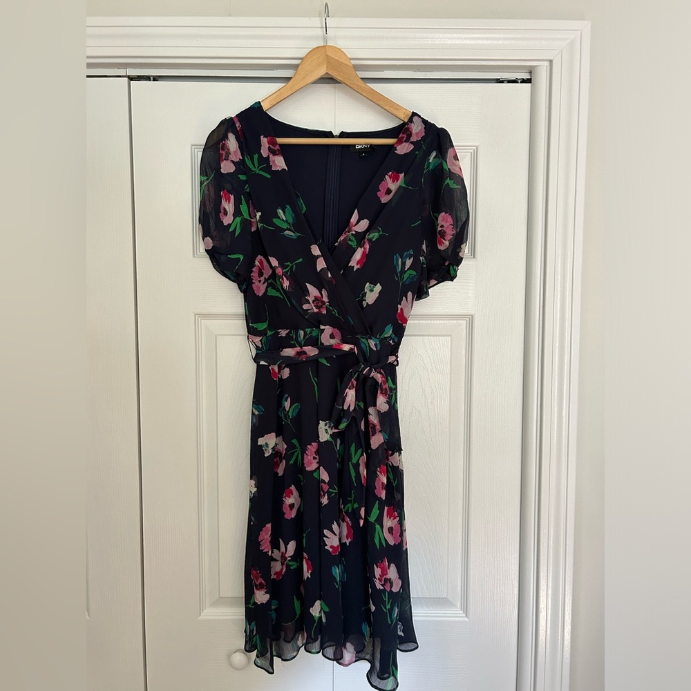 DKNY blue floral dress